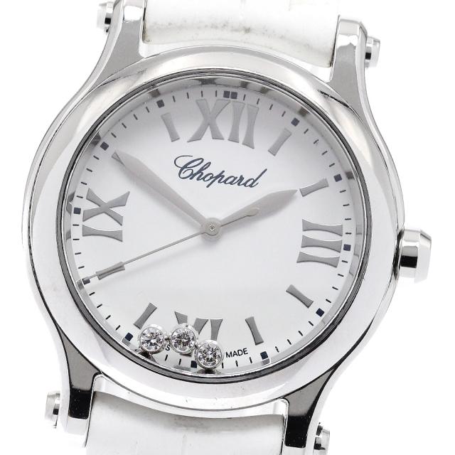 ショパール Chopard 278590-3001 ハッピースポーツ 3Pダイヤ クォーツ レディース 内箱・保証書付き_951997