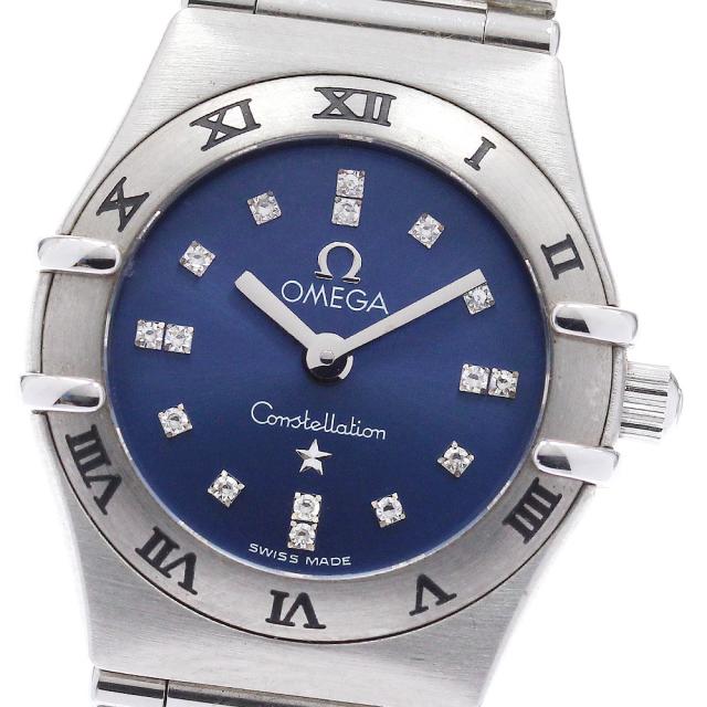 オメガ OMEGA 1563.86 コンステレーションミニ シンディクロフォード 1999本限定 16Pダイヤ クォーツ レディース 保証書付き_953468