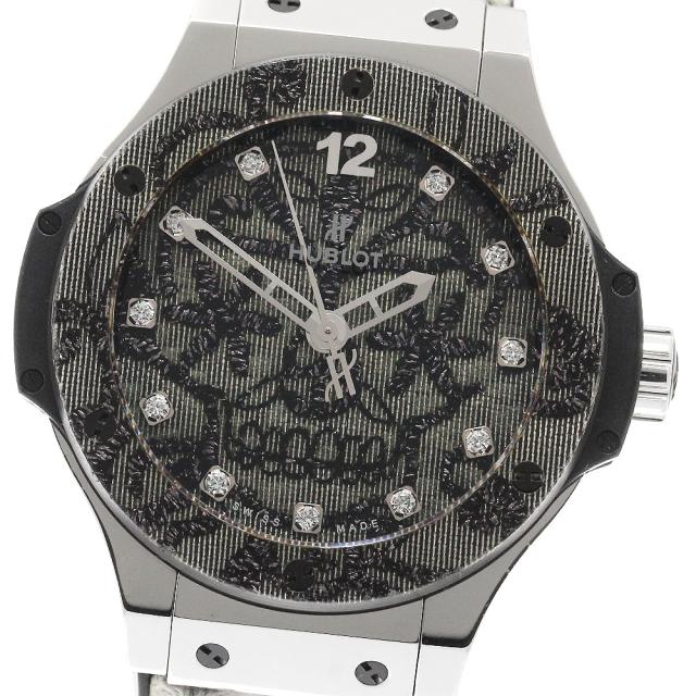 ウブロ HUBLOT 343.SS.6570.NR.BSK16 ビッグバン Broderie 限定200本 11Pダイヤ 自動巻き レディース _948087