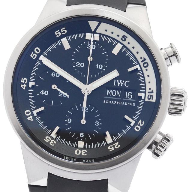 ベルト訳あり IWC SCHAFFHAUSEN IW371933 アクアタイマー クロノグラフ デイデイト 自動巻き メンズ 保証書付き_951837