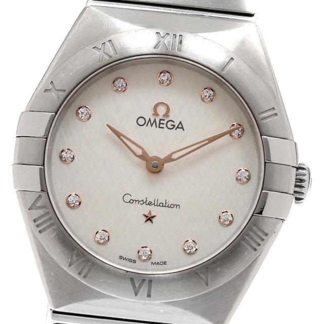 オメガ OMEGA 131.10.28.60.52.001 コンステレーション マンハッタン ブラッシュ 12Pダイヤ クォーツ レディース _948253