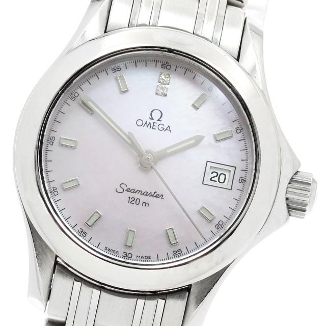オメガ OMEGA 2581.74 シーマスター120 2Pダイヤ クォーツ レディース _952511