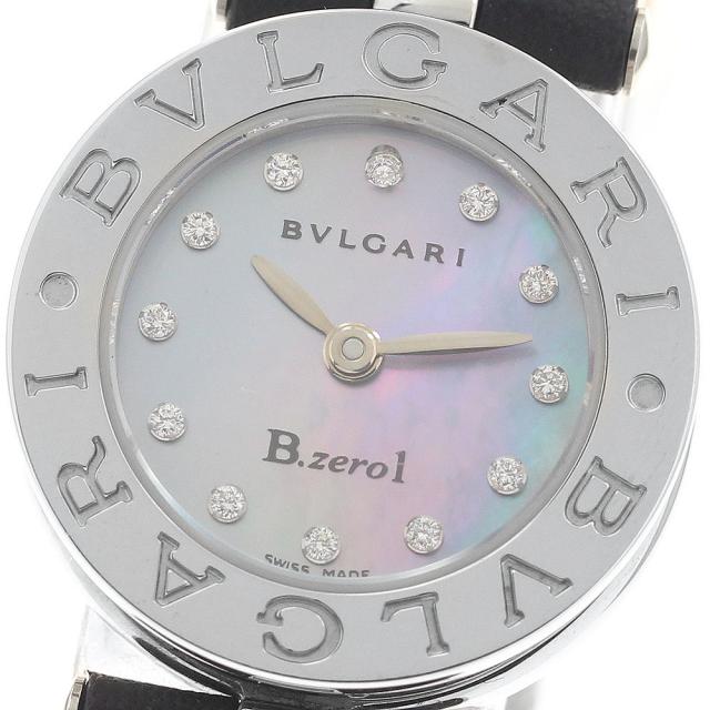 ブルガリ BVLGARI BZ22S B-zero1 12Pダイヤ ブルーシェル文字盤 クォーツ レディース _953249