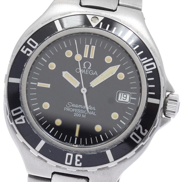 オメガ OMEGA シーマスター200ｍ デイト クォーツ メンズ 保証書付き_954274