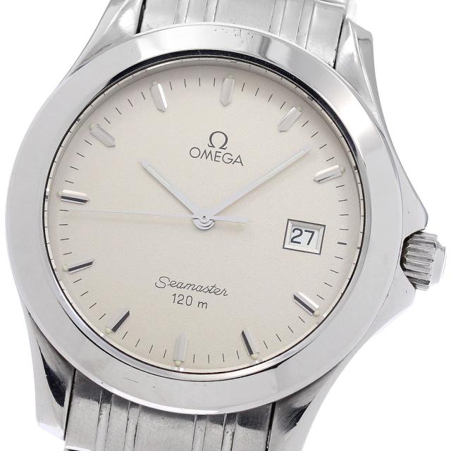 オメガ OMEGA 2511.33 シーマスター120 デイト クォーツ メンズ 保証書付き_954206