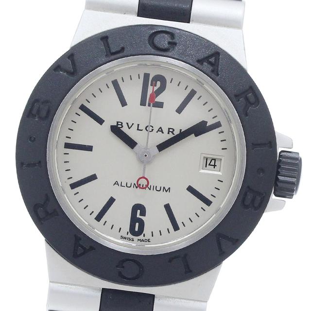 ブルガリ BVLGARI アルミニウム デイト クォーツ レディース 良品 _954768