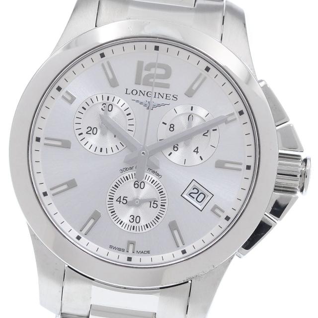 ロンジン LONGINES L3.379.4.76.6 コンクエスト クロノグラフ デイト クォーツ メンズ 箱・保証書付き_949097