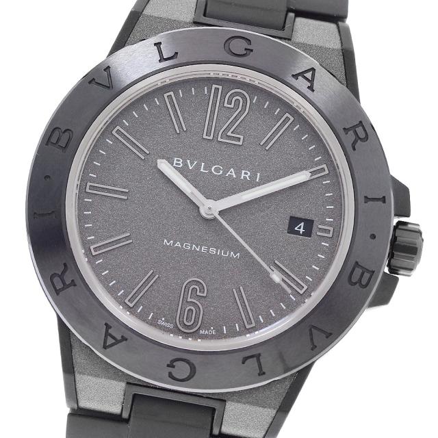 ブルガリ BVLGARI DG41SMC ディアゴノ マグネシウム デイト 自動巻き メンズ 極美品 箱・保証書付き_955526