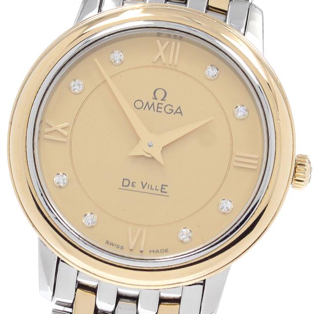 オメガ OMEGA 424.20.27.60.58.001 デビル プレステージ 8Pダイヤ クォーツ レディース _955702
