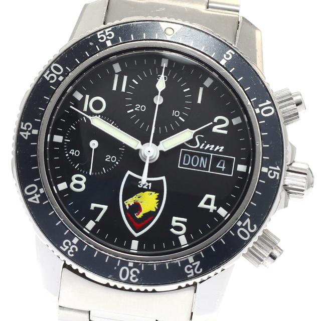 訳あり ジン Sinn 103.B.SA.AUTO.TIGER タイガー部隊 日本限定250本 クロノグラフ デイデイト 自動巻き メンズ 保証書付き_940510