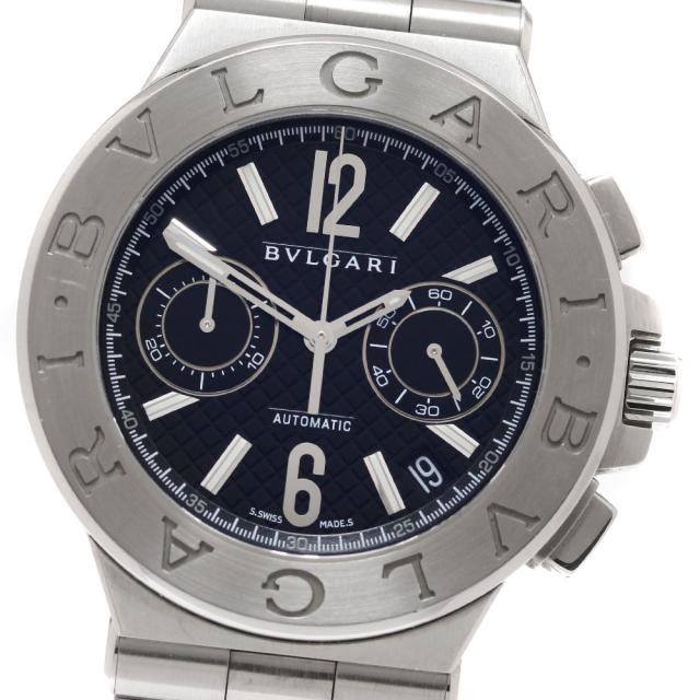 ブルガリ BVLGARI DG40SCH ディアゴノ クロノグラフ 自動巻き メンズ 保証書付き_955547