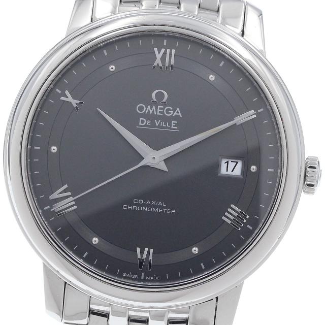 オメガ OMEGA 424.10.40.20.06.001 デビル プレステージ コーアクシャル デイト 自動巻き メンズ 良品 保証書付き_951419