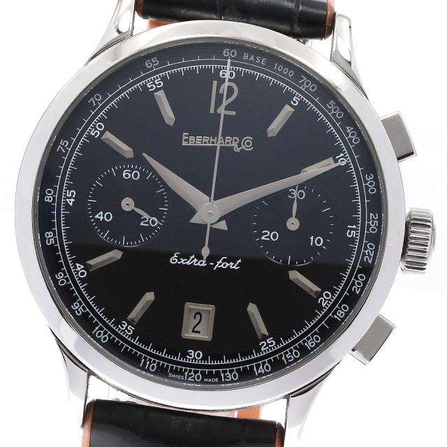 エベラール EBERHARD 31951 エクストラフォルト クロノグラフ デイト 自動巻き メンズ 保証書付き_951999
