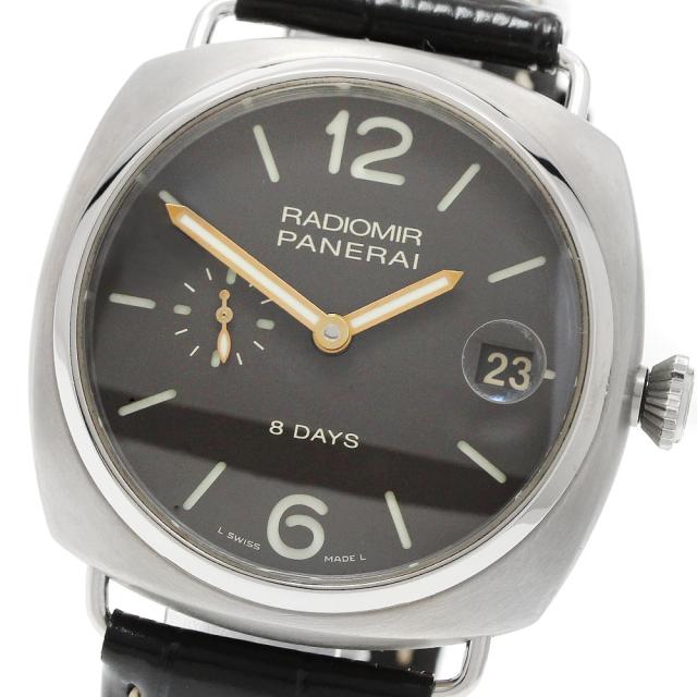 パネライ PANERAI PAM00346 ラジオミール 8デイズ チタニオ デイト 手巻き メンズ 良品 保証書付き_956124