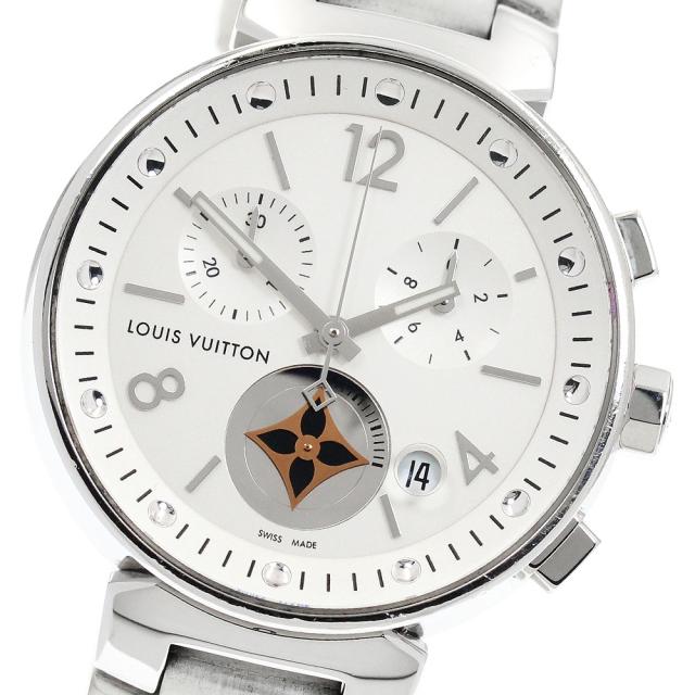 ルイ・ヴィトン LOUIS VUITTON Q8G00 タンブール ムーンスター デイト クロノグラフ クォーツ レディース _956537