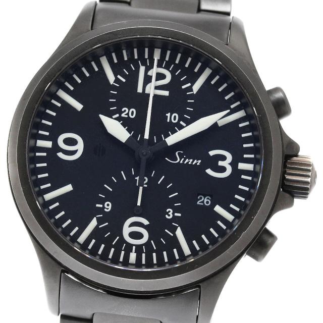 ジン Sinn 756 デイト クロノグラフ 自動巻き メンズ 良品 _951772