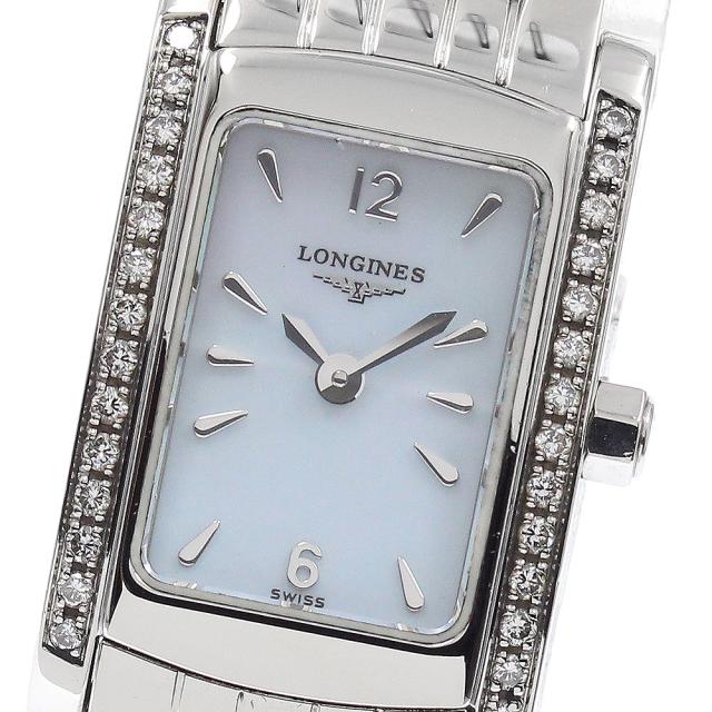 ロンジン LONGINES L5.158.0 ドルチェヴィータ サイドダイヤ シェル文字盤 クォーツ レディース 保証書付き_955201