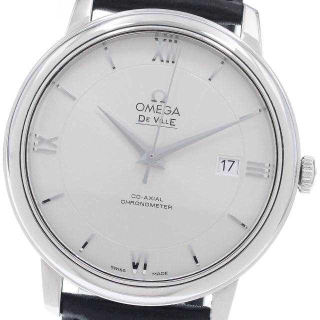 オメガ OMEGA 424.13.40.20.02.001 デビル プレステージ コーアクシャル デイト 自動巻き メンズ 良品 _955712