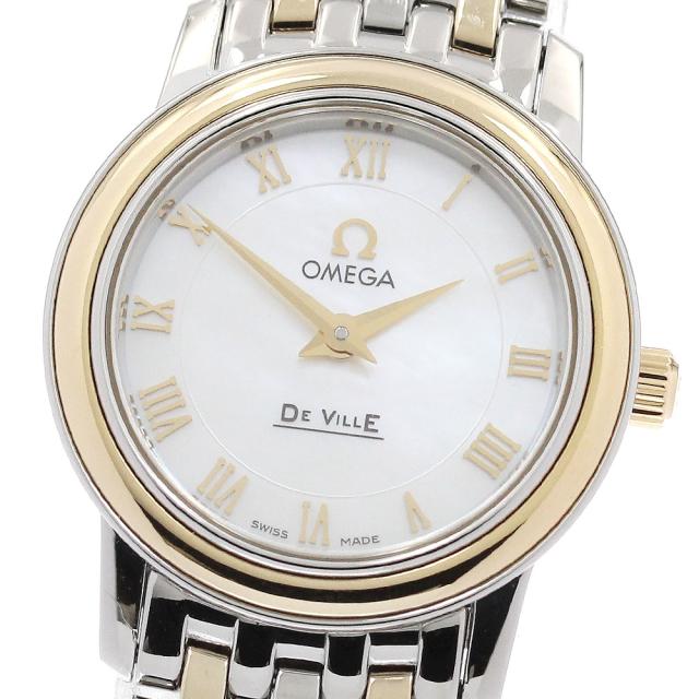オメガ OMEGA 4370.71 デビル YGコンビ クォーツ レディース 良品 保証書付き_957299