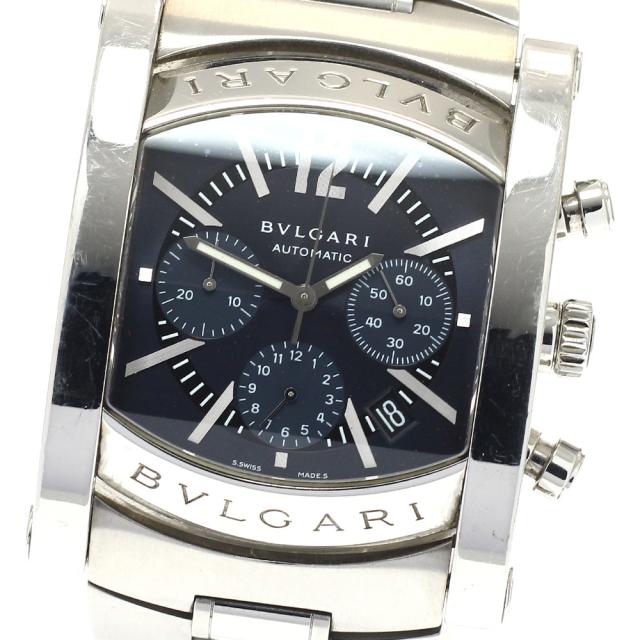 ジャンク ブルガリ BVLGARI AA48SCH アショーマ クロノグラフ デイト 自動巻き メンズ _932180