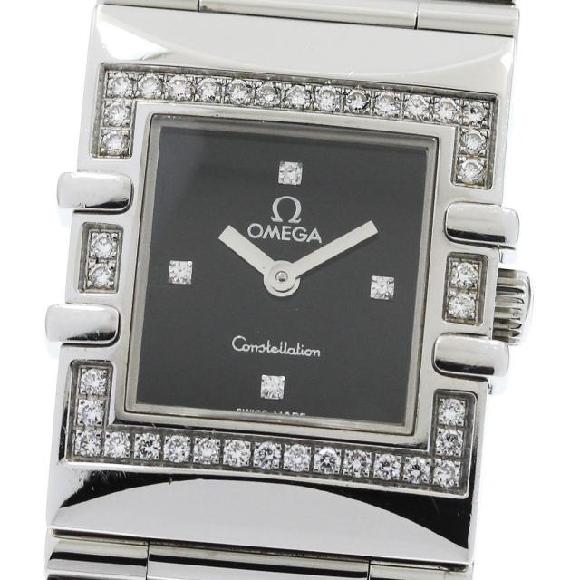 オメガ OMEGA 1528.46 コンステレーション カレ クアドラ 4P ダイヤベゼル クォーツ レディース 保証書付き_956159