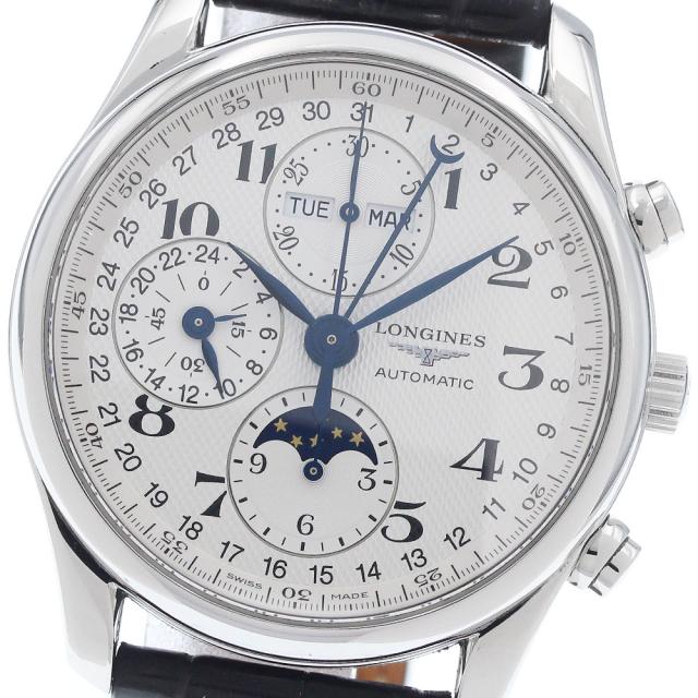 ロンジン LONGINES L2.673.4.78.3 マスターコレクション ムーンフェイズ クロノグラフ 自動巻き メンズ 箱・保証書付き_956830