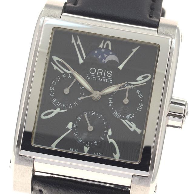 オリス ORIS 7528 マイルス コンプリケーション ムーンフェイズ デイデイト 自動巻き メンズ 良品 保証書付き_955132