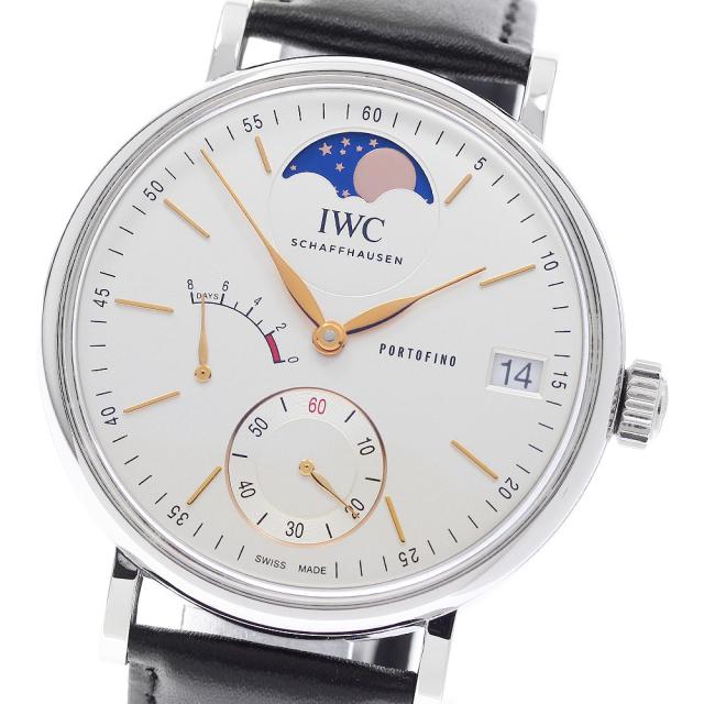 IWC SCHAFFHAUSEN IW516401 ポートフィノ ムーンフェイズ 8デイズ 手巻き メンズ _958624