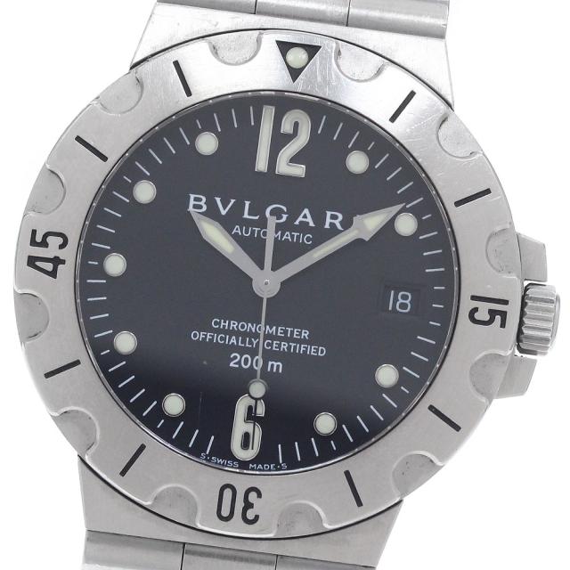 ブルガリ BVLGARI SD38S ディアゴノ スクーバ デイト 自動巻き メンズ _959475