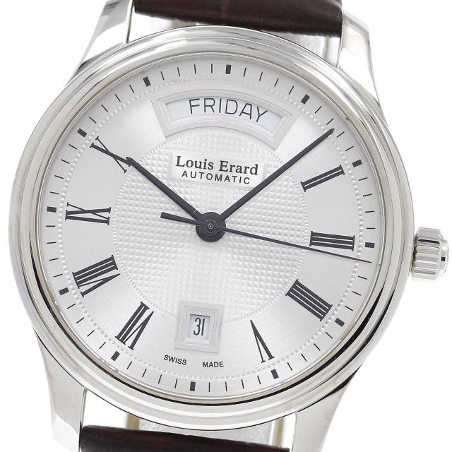 ルイ・エラール Louis Erard 67258AA21 ヘリテージ デイデイト 自動巻き メンズ 良品 _957250