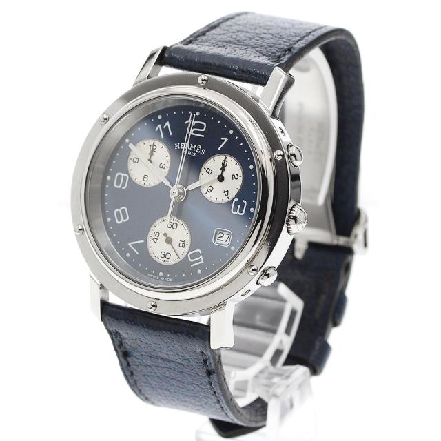 ベルト訳あり エルメス HERMES CL1.910 クリッパークロノ デイト クォーツ メンズ _959434_1