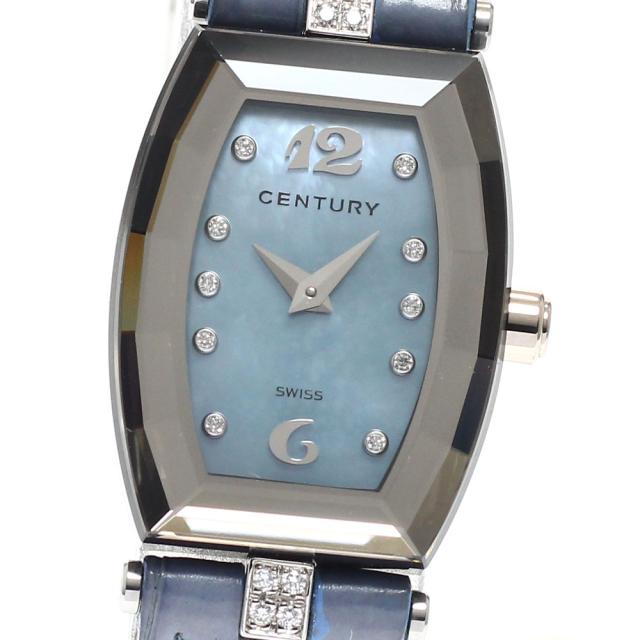 センチュリー CENTURY タイムジェム エキノックス K18WG 10Pダイヤ クォーツ レディース _955619