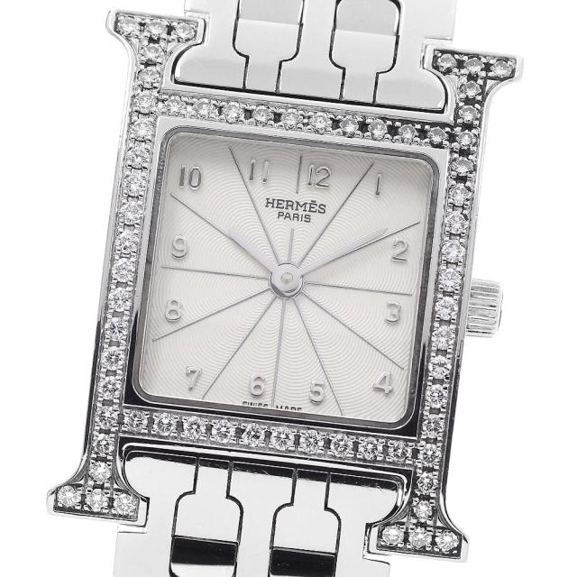 エルメス HERMES HH1.230 Hウォッチ ダイヤベゼル クォーツ レディース _958122