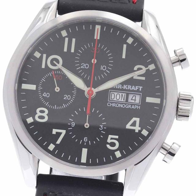 ウワークラフト UHR-KRAFT クロノグラフ デイデイト 自動巻き 極美品 保証書付き_957696