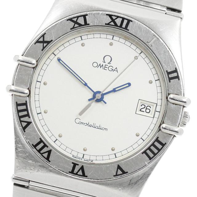 オメガ OMEGA コンステレーション デイト フラットベゼル クォーツ メンズ _959646