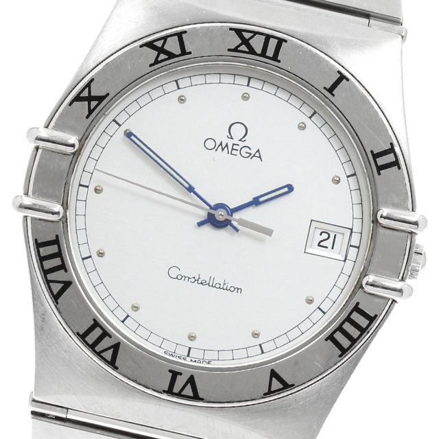オメガ OMEGA コンステレーション デイト フラットベゼル クォーツ メンズ _959658