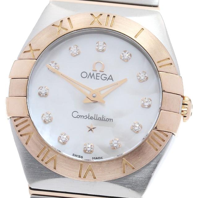 オメガ OMEGA 123.20.24.60.55.001 コンステレーション ブラッシュ 12Pダイヤ クォーツ レディース 保証書付き_956167