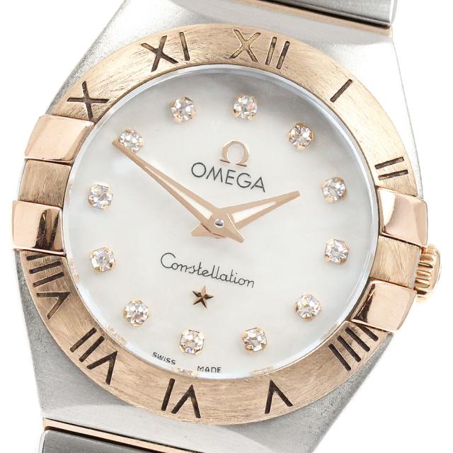 オメガ OMEGA 123.20.24.60.55.001 コンステレーション ブラッシュ 12Pダイヤ クォーツ レディース 保証書付き_958793