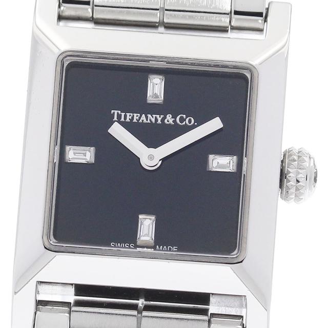 ティファニー TIFFANY&Co. 69345689 1837 メイカーズ スクエア 4Pダイヤ クォーツ レディース 箱・保証書付き_951034