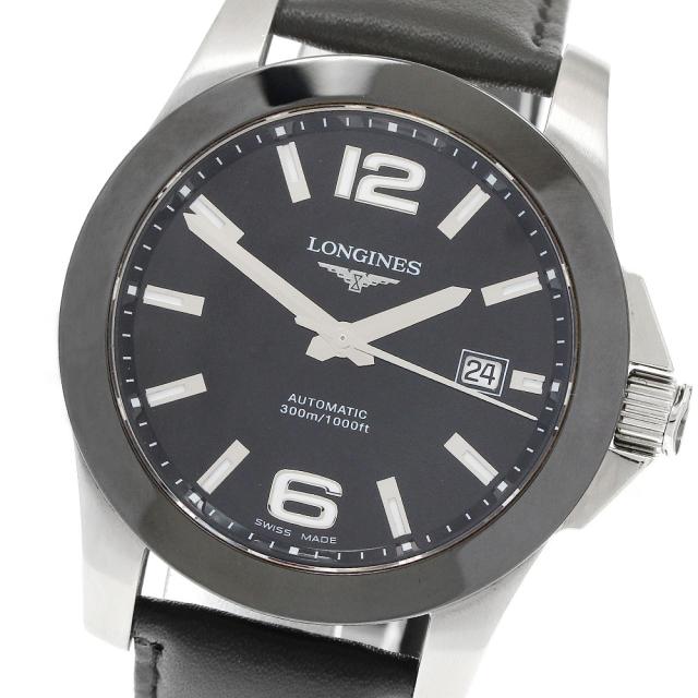 訳あり ロンジン LONGINES L3.657.4 コンクエスト デイト 自動巻き メンズ _956625