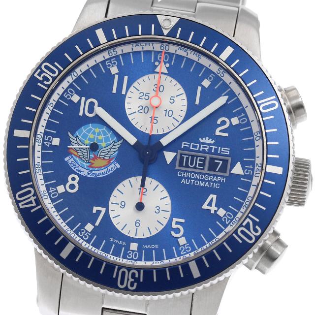 フォルティス FORTIS 638.10.141.4 コスモノート 638 ブルーインパルス 50本限定 クロノグラフ 自動巻き メンズ 極美品 _960007