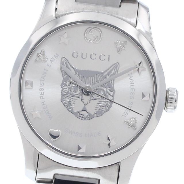 グッチ GUCCI 126.5/YA126595 Gタイムレス キャット クォーツ レディース 箱・保証書付き_959388