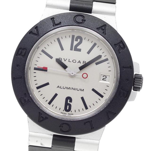ベルト訳あり ブルガリ BVLGARI AL38A アルミニウム デイト 自動巻き メンズ _959898