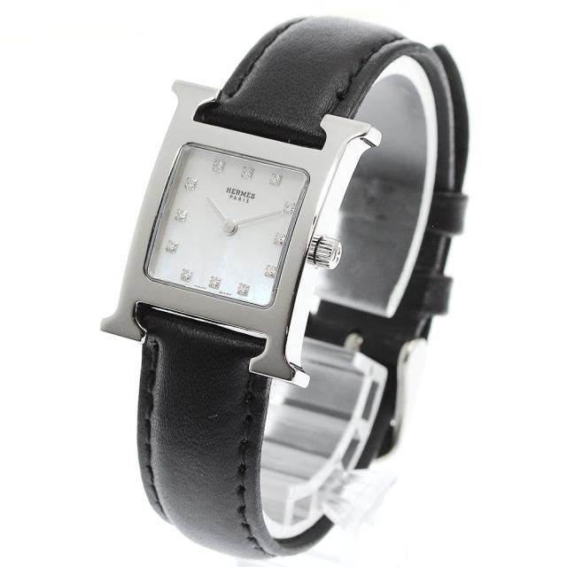 エルメス HERMES HH1.210 Hウォッチ 12Pダイヤ クォーツ レディース _956850_1