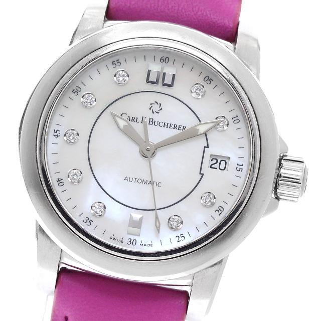 カール F.ブヘラ CARL F.BUCHERER 10621.08 パトラビ デイト 9Pダイヤ 自動巻き レディース _957083
