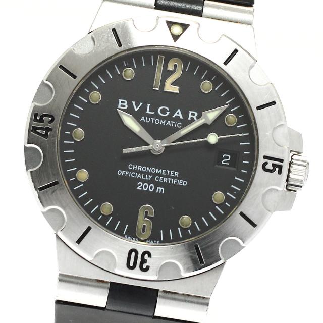 ジャンク ブルガリ BVLGARI SD38S ディアゴノ スクーバ デイト 自動巻き メンズ _954120