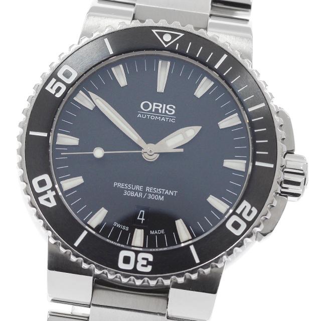 オリス ORIS 7653 アクイス デイト 自動巻き メンズ 保証書付き_952077