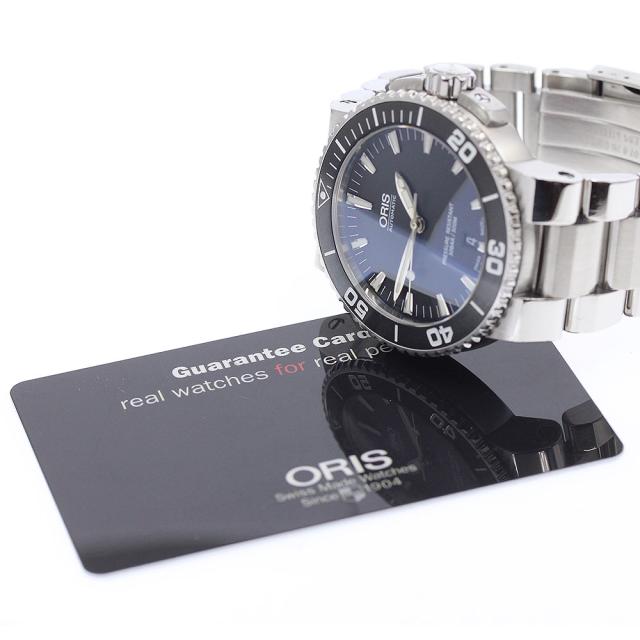 オリス ORIS 7653 アクイス デイト 自動巻き メンズ 保証書付き_952077_1