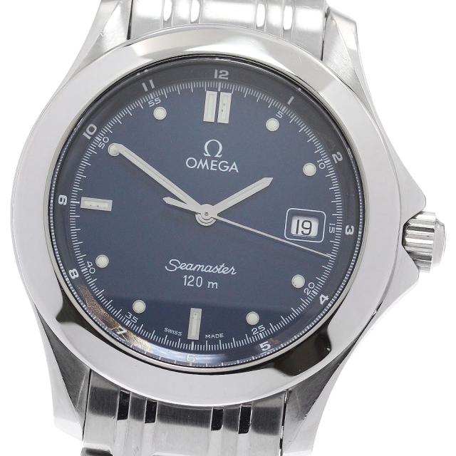オメガ OMEGA 2511.80 シーマスター120 デイト クォーツ メンズ 保証書付き_942764