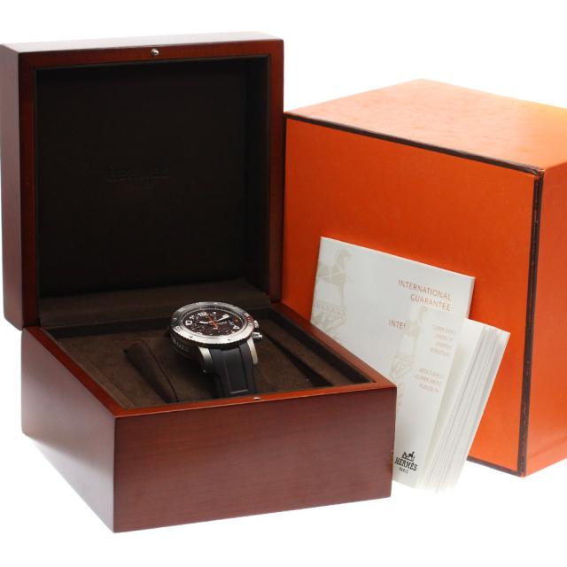 ベルト訳あり エルメス HERMES CP2.941 クリッパー メカニックダイバー クロノグラフ 自動巻き メンズ 箱・保証書付き_949012_1